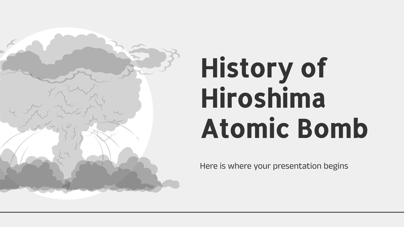 History of Hiroshima Atomic Bomb presentation template 