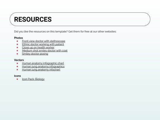 의대생을 위한 호흡기 워크숍 프레젠테이션 템플릿