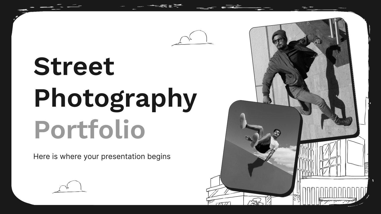 Street Photography Portfolio presentation template 