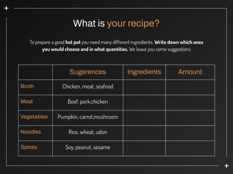 훠궈 레시피 워크숍 프레젠테이션 템플릿