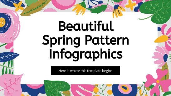 Beautiful Spring Pattern Infographics Template