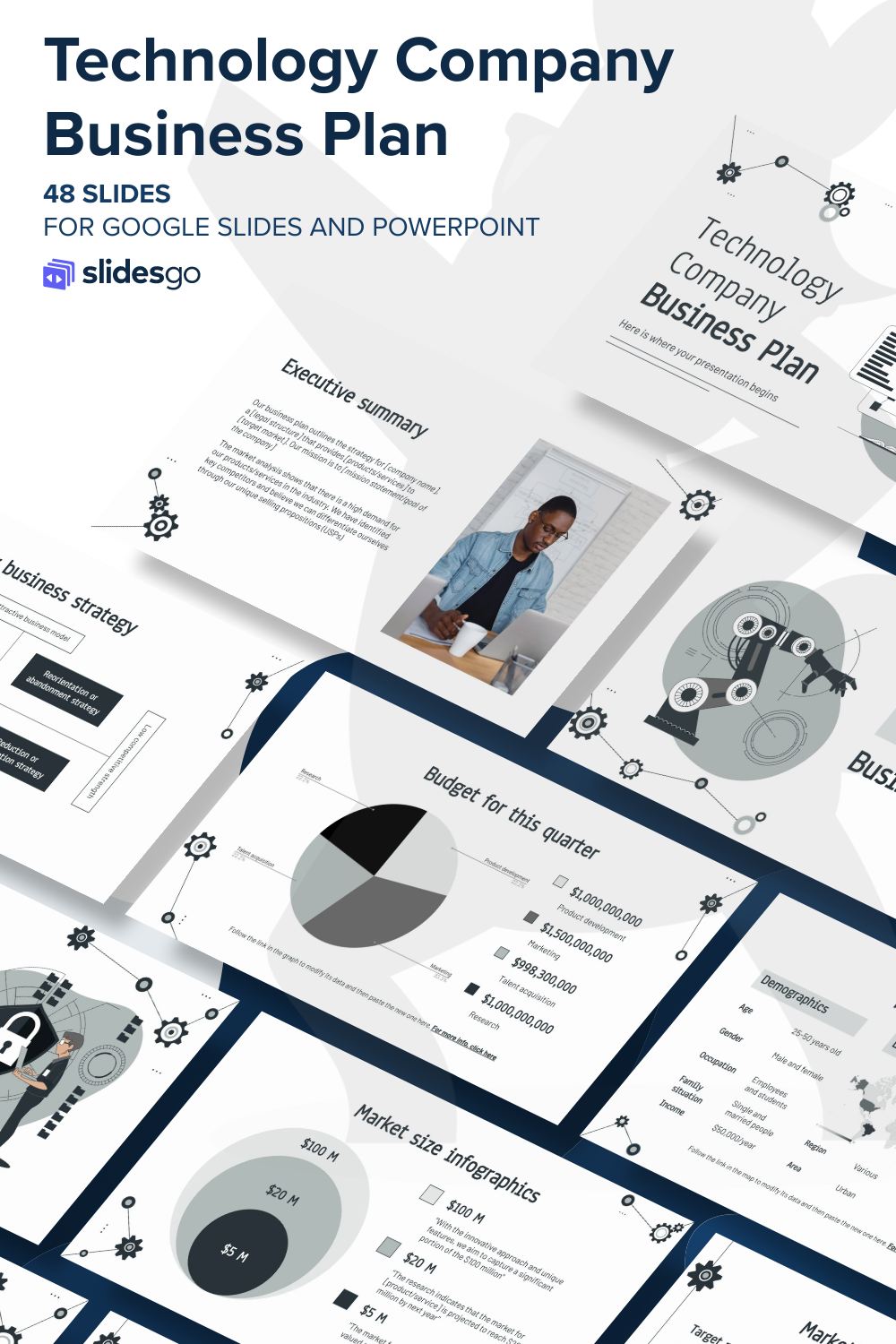 Tech Company Plan Technology Company Business Plan Presentation