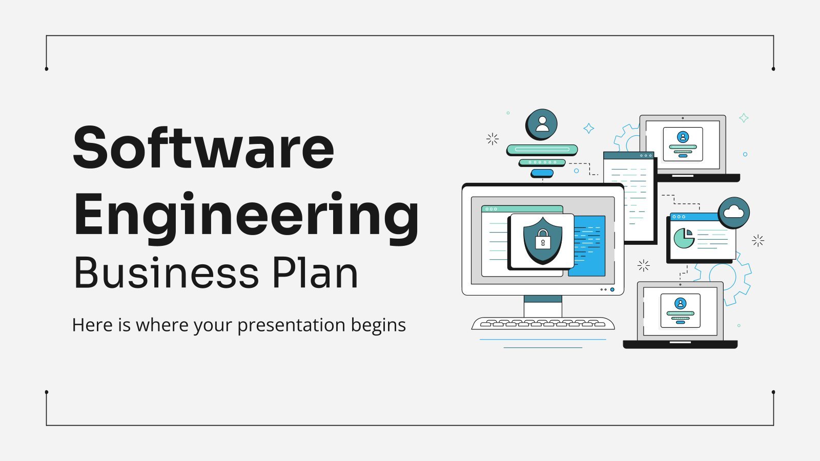 Plantilla de presentación Plan de empresa de ingeniería de software