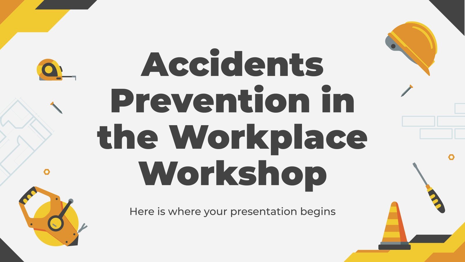 Accidents Prevention in the Workplace Workshop presentation template 