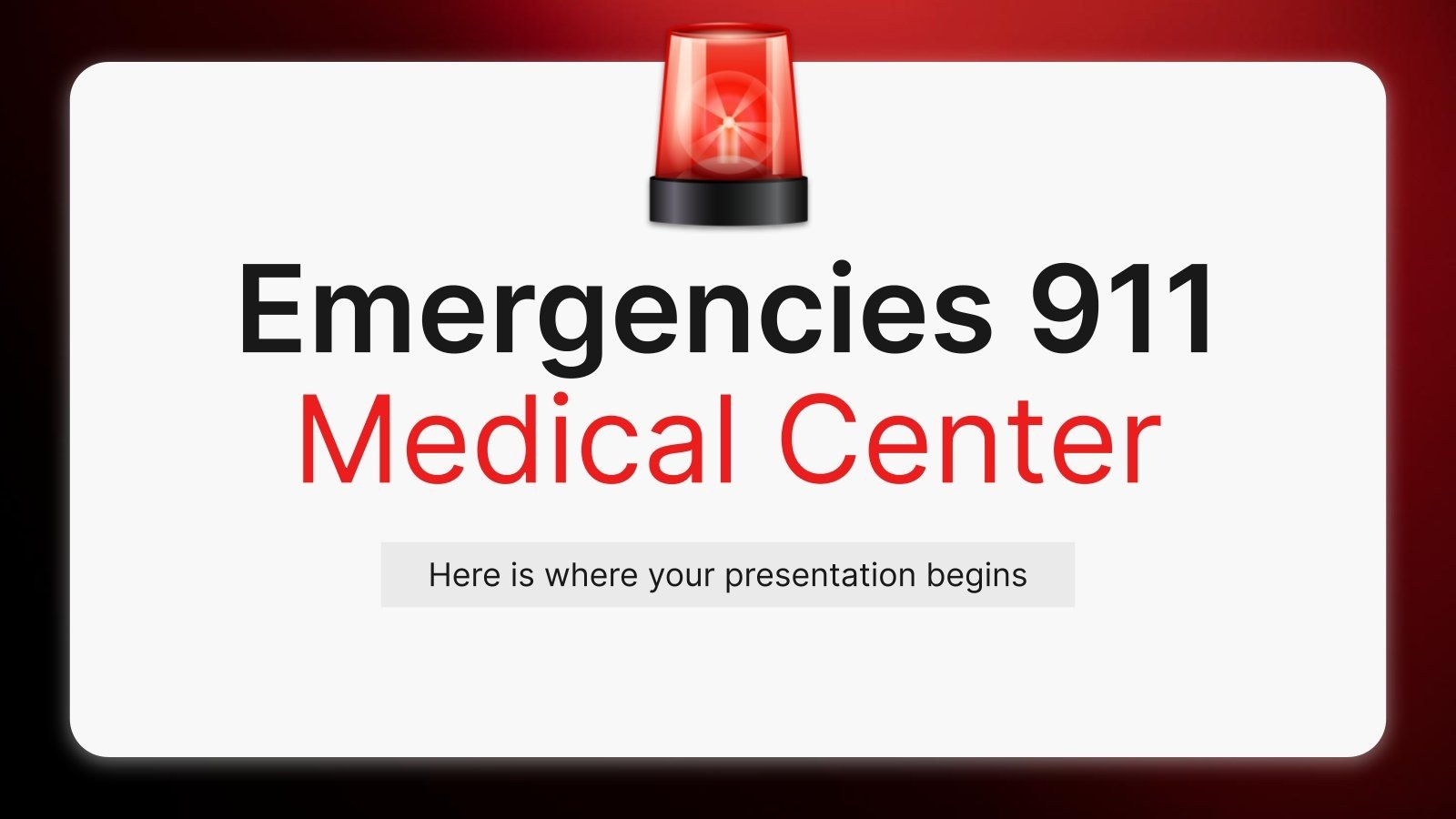 Modelo de apresentação Emergências 192 - centro médico