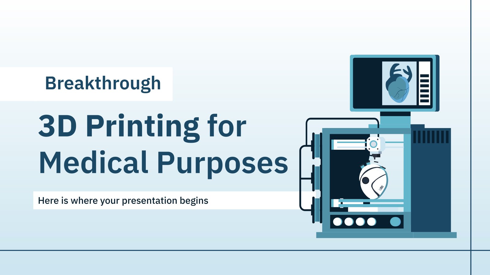 3D Printing for Medical Purposes Breakthrough presentation template 