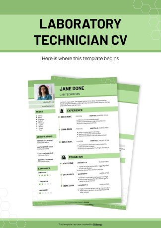 Lebenslauf eines Labortechnikers Präsentationsvorlage