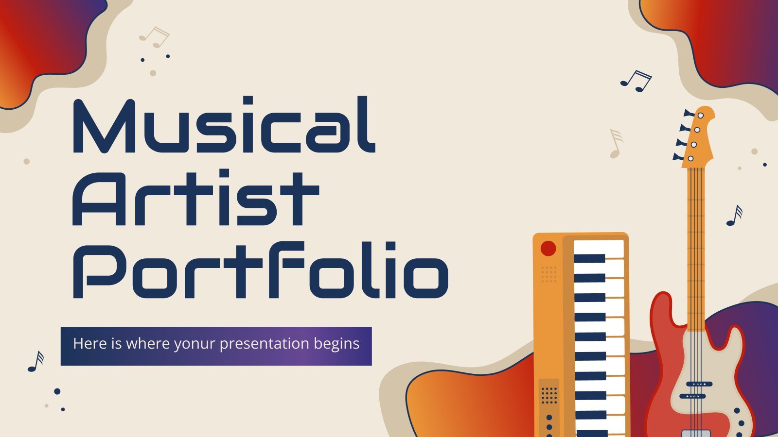 Musical Artist Portfolio presentation template 