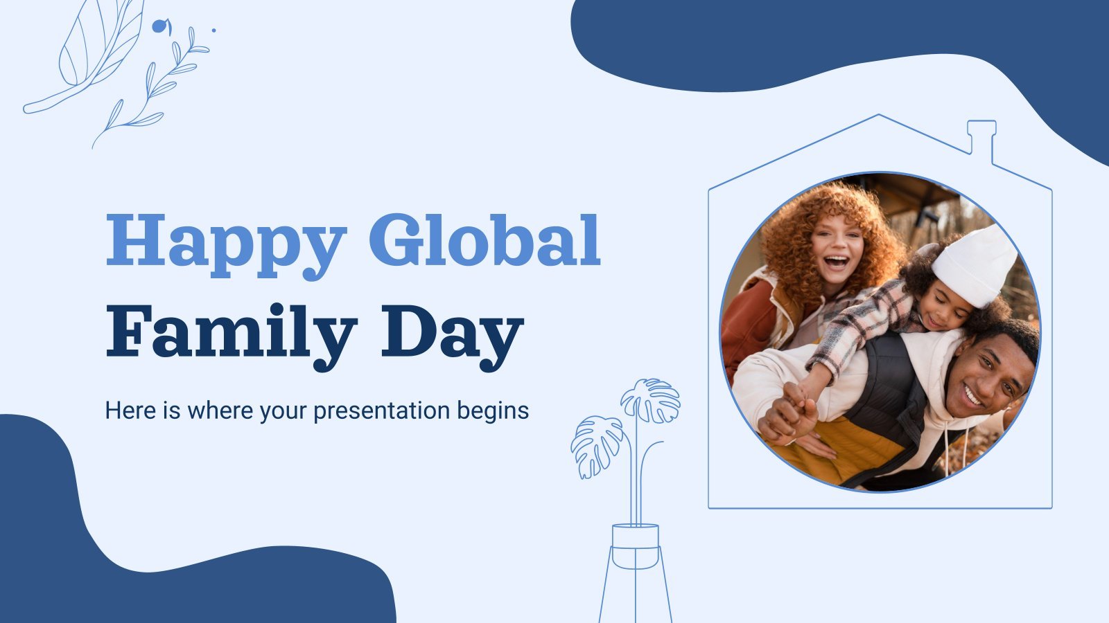 Happy Global Family Day presentation template 