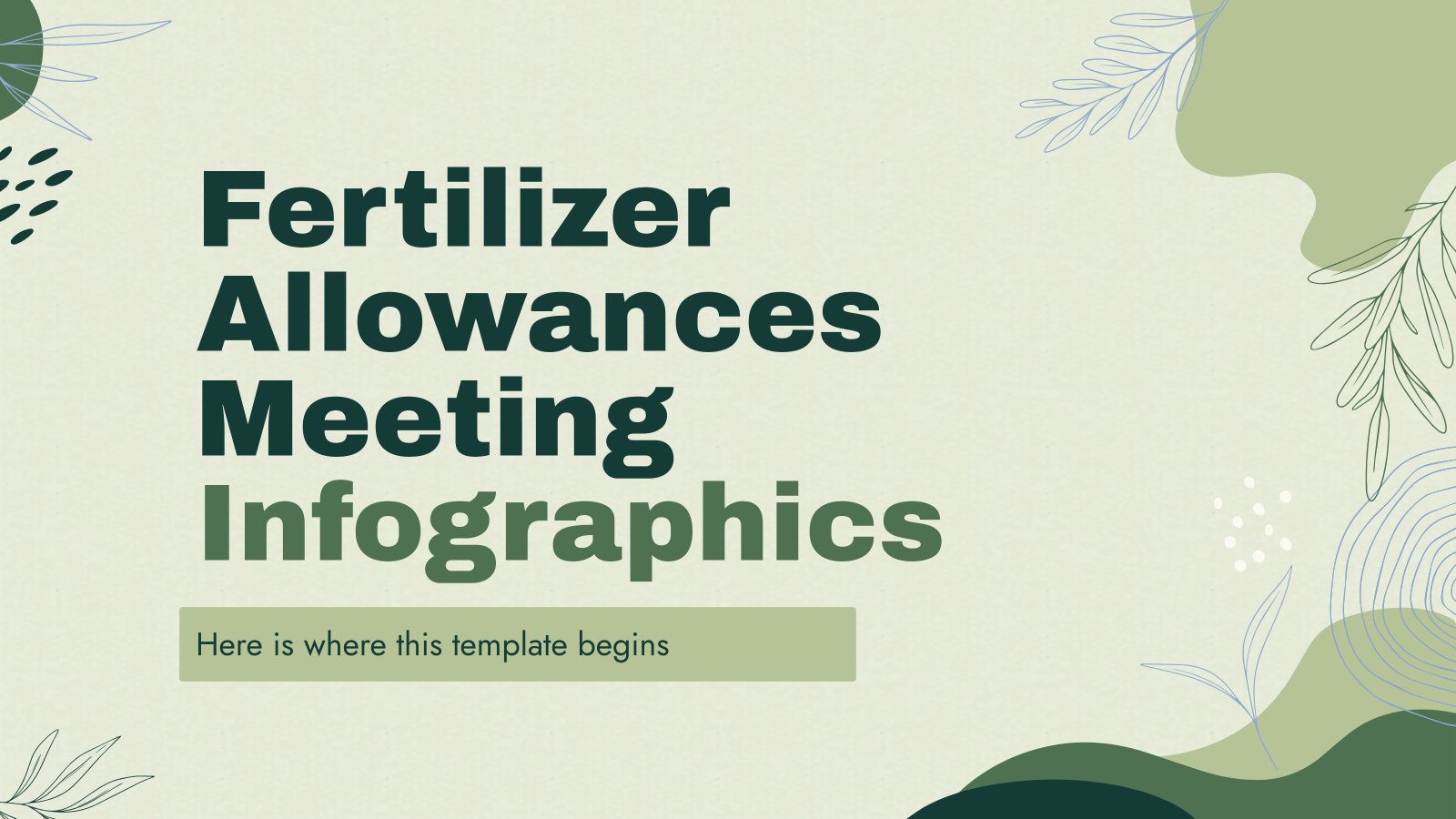 Fertilizer Allowances Meeting Infographics presentation template 