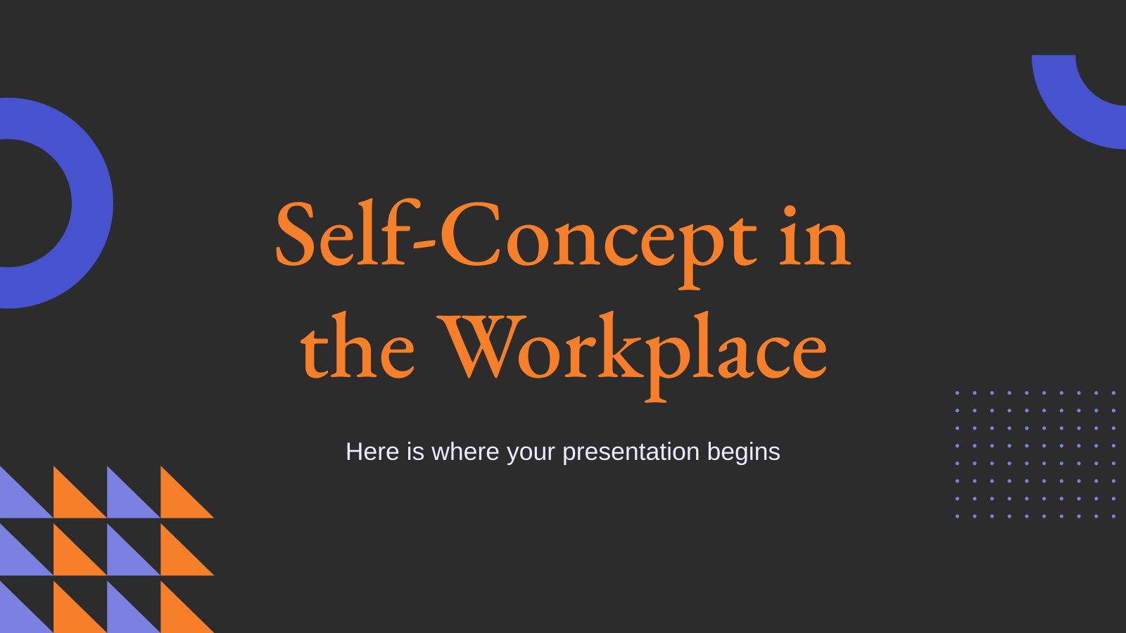 Self-Concept in the Workplace presentation template 