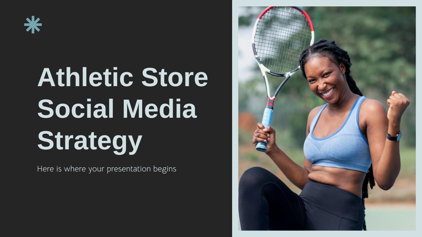 Athletic Store Social Media Strategy presentation template 