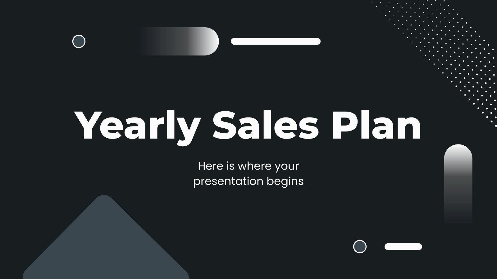 Yearly Sales Plan presentation template 