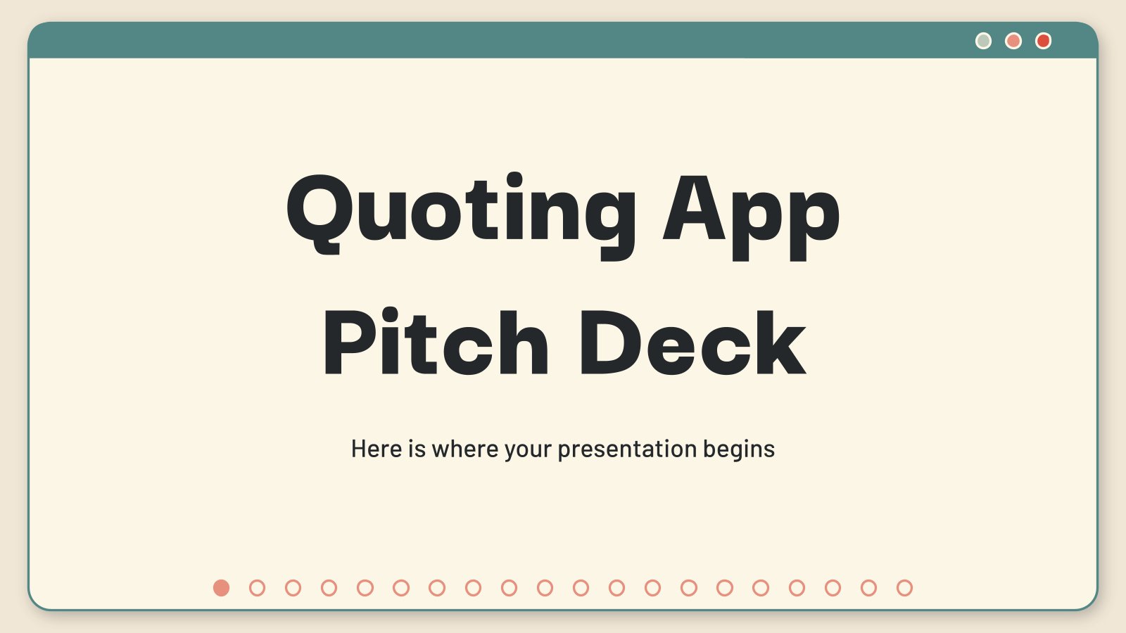 Zitier-App Pitch Deck Präsentationsvorlage