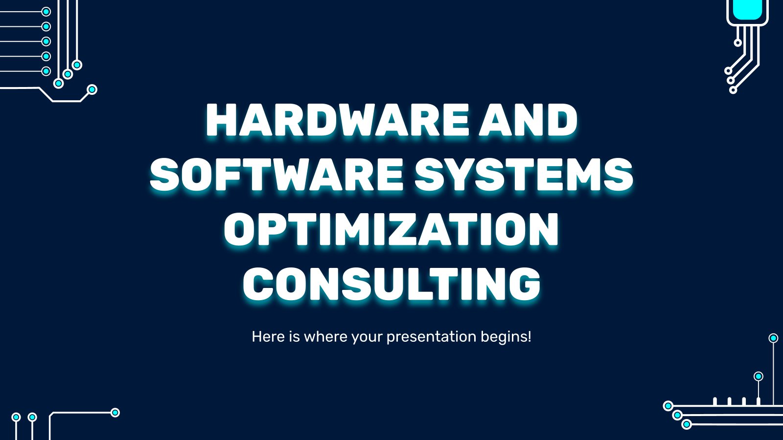 Plantilla de presentación Consultoría de optimización de sistemas de hardware y software