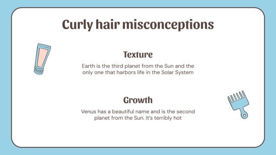 Types de cheveux bouclés Modèles de présentation