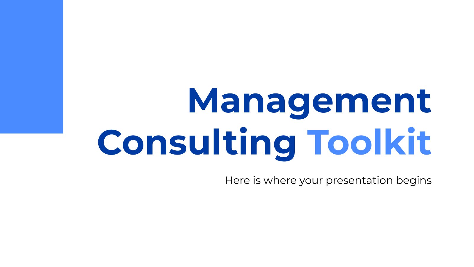 Management Beratung Toolkit Präsentationsvorlage