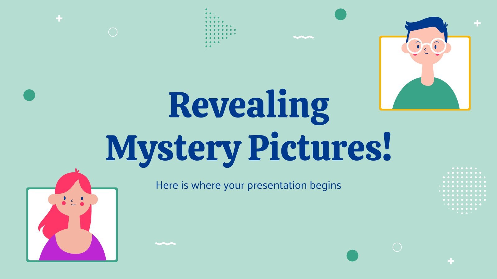 Revealing Mystery Pictures! presentation template 