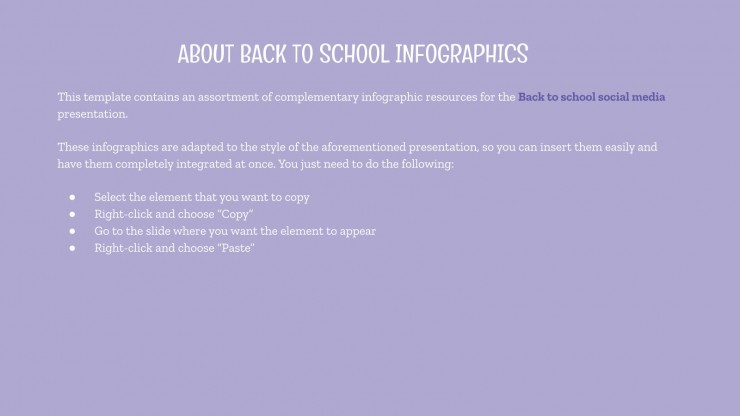 Back to School Infographics presentation template