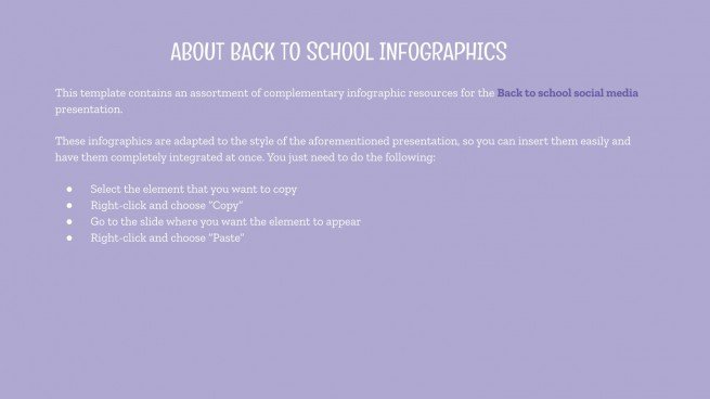 Back to School Infographics presentation template
