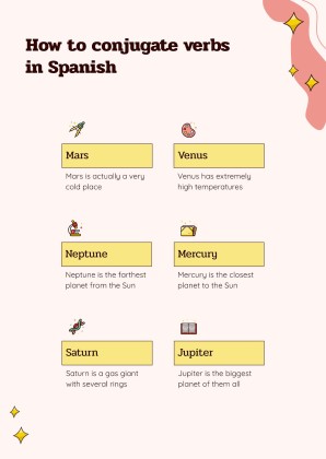 Verb Conjugation and Tenses - Spanish - Foreign Language - 7th Grade presentation template 