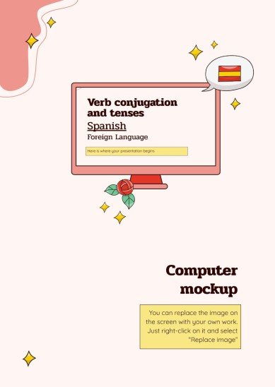 Verb Conjugation and Tenses - Spanish - Foreign Language - 7th Grade presentation template 