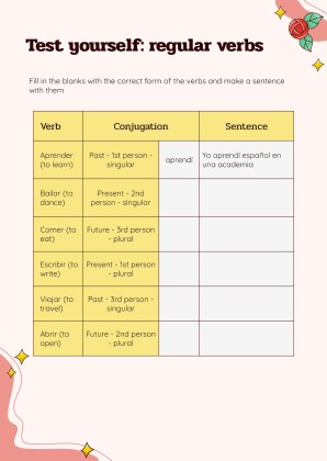 Verb Conjugation and Tenses - Spanish - Foreign Language - 7th Grade presentation template 