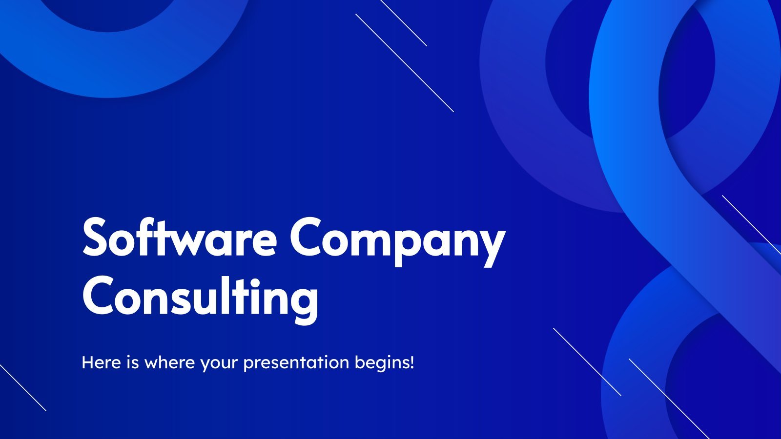 Software Company Consulting presentation template 