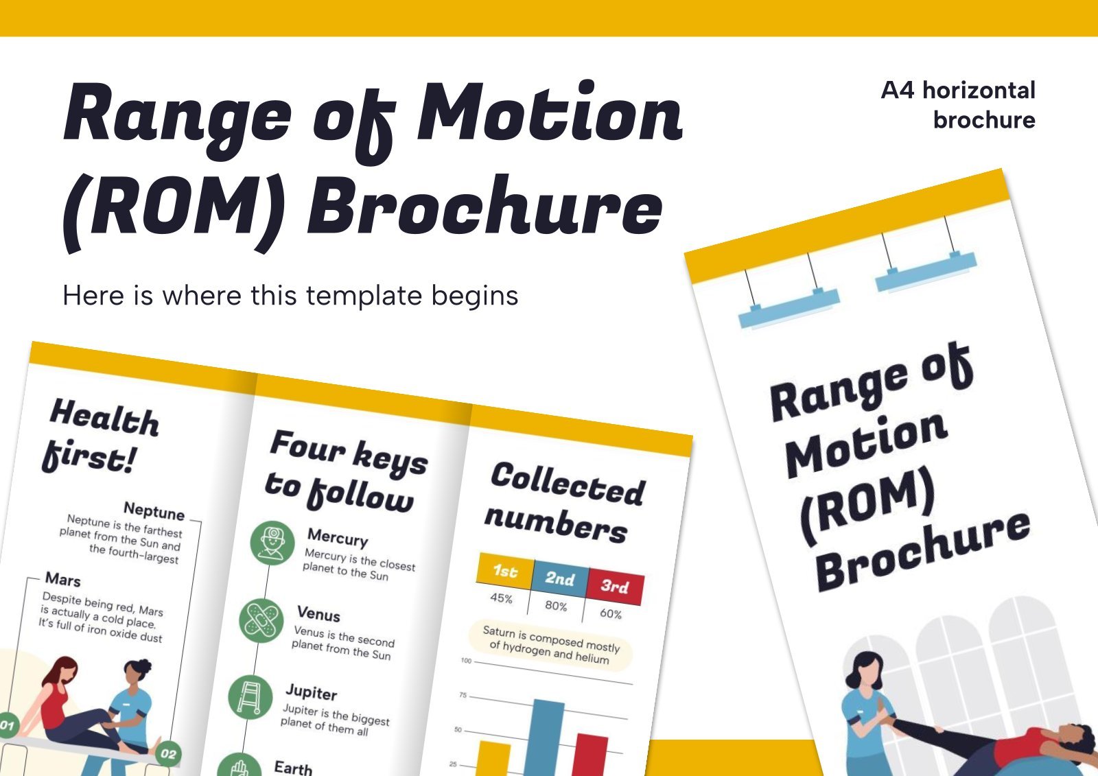 Brochure sur l'amplitude des mouvements (ROM) Modèles de présentation