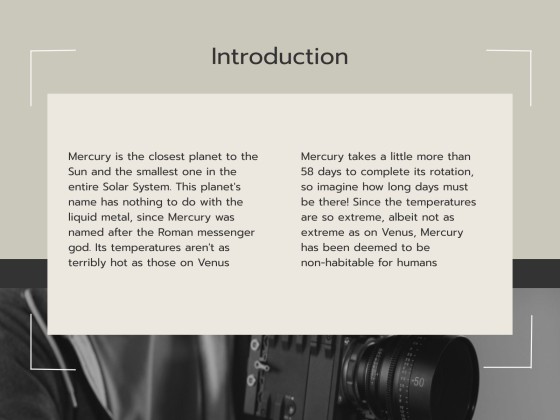 Videography Workshop presentation template 