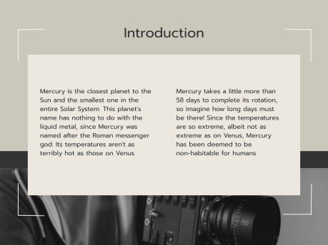 Videography Workshop presentation template 