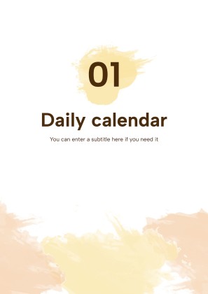 Modelo de apresentação Agenda para a universidade com salpicos de aquarela