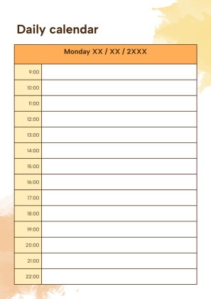 Modelo de apresentação Agenda para a universidade com salpicos de aquarela