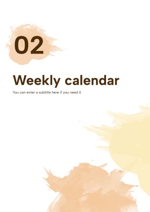 Modelo de apresentação Agenda para a universidade com salpicos de aquarela