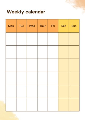 Modelo de apresentação Agenda para a universidade com salpicos de aquarela
