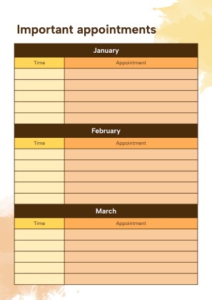 Modelo de apresentação Agenda para a universidade com salpicos de aquarela