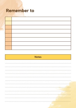 Modelo de apresentação Agenda para a universidade com salpicos de aquarela