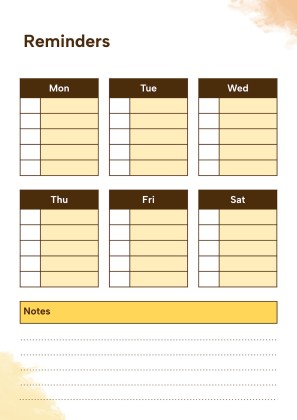 Modelo de apresentação Agenda para a universidade com salpicos de aquarela