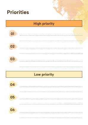 Modelo de apresentação Agenda para a universidade com salpicos de aquarela