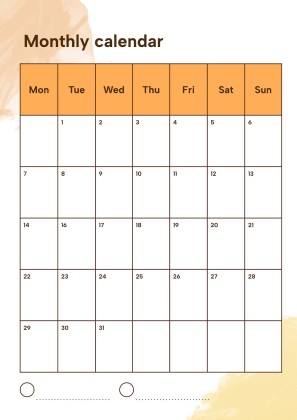 Modelo de apresentação Agenda para a universidade com salpicos de aquarela