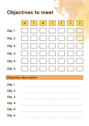 Modelo de apresentação Agenda para a universidade com salpicos de aquarela