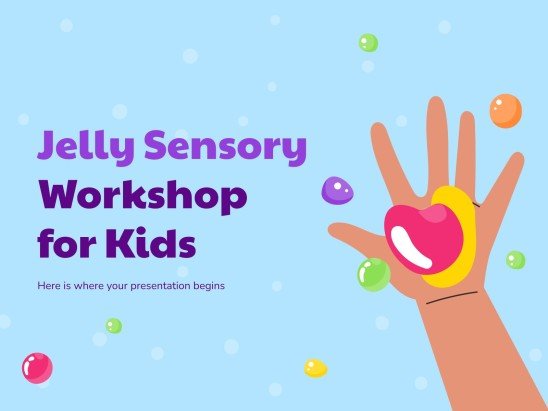 어린이를 위한 젤리 감각 워크숍 프레젠테이션 템플릿
