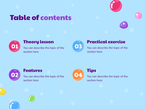 어린이를 위한 젤리 감각 워크숍 프레젠테이션 템플릿