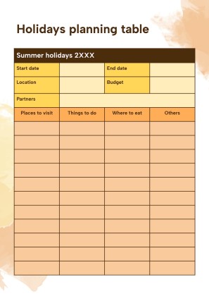 Modelo de apresentação Agenda para a universidade com salpicos de aquarela