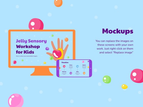 어린이를 위한 젤리 감각 워크숍 프레젠테이션 템플릿