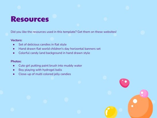 어린이를 위한 젤리 감각 워크숍 프레젠테이션 템플릿