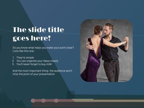 Tango Dance Workshop presentation template 