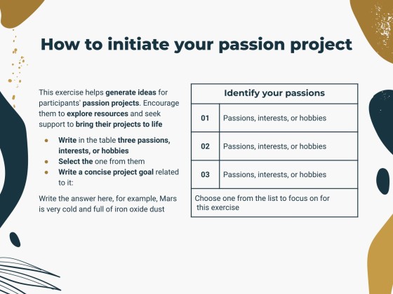 Passion Project Workshop presentation template 