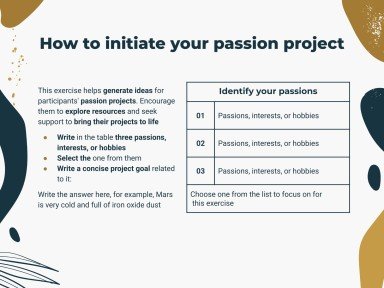 Passion Project Workshop presentation template 