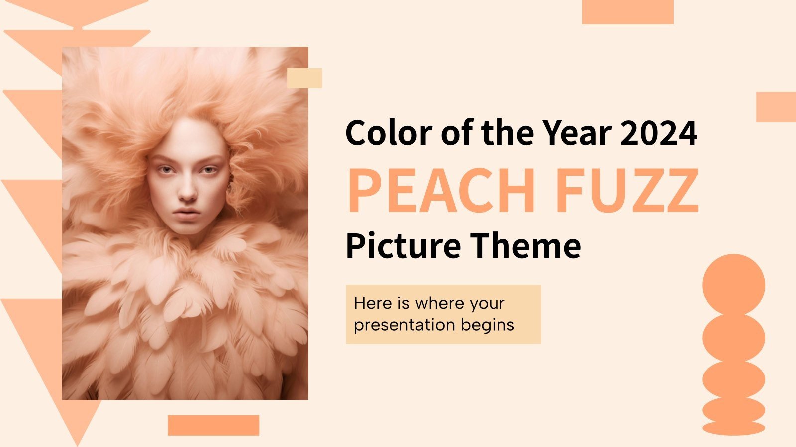 Farbe des Jahres 2024: Peach Fuzz - Bilder Minithema Präsentationsvorlage